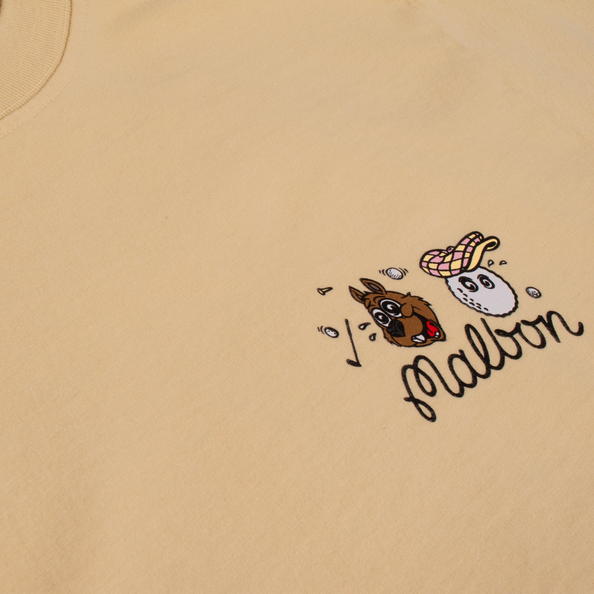 Malbon Two Man Scramble Mens SS T-Shirt Light Khaki